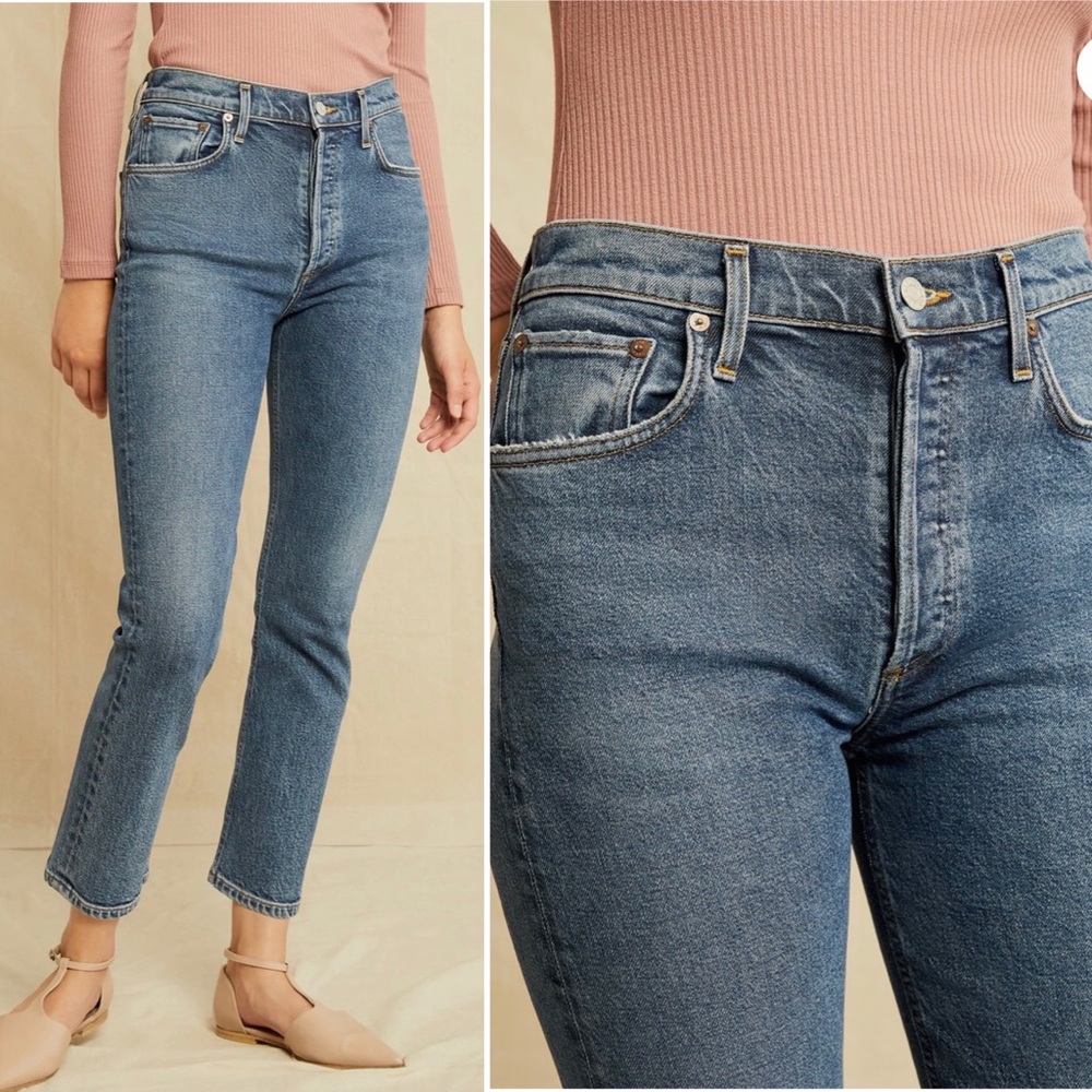 AGOLDE Riley High Rise Straight Crop in Transfer in Size 27 - Picture 3 of 11